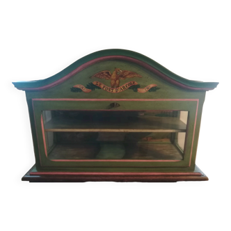 Napoleon painted wooden wall display case