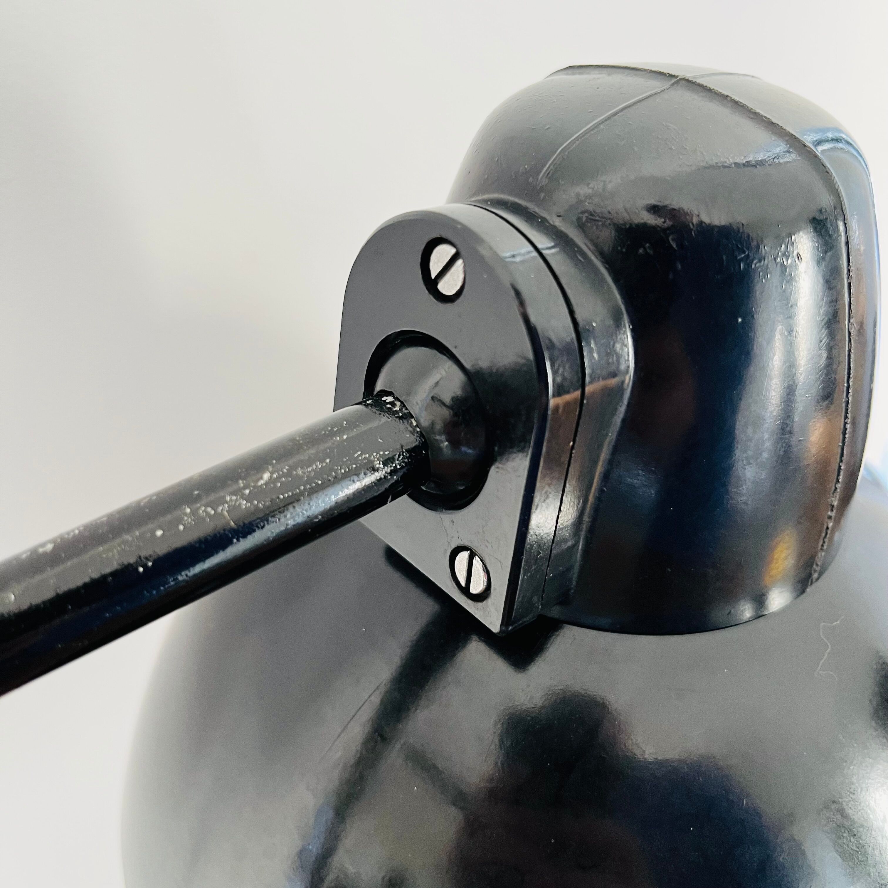 Lampe de bureau IKA LBL Kandem moderniste Bauhaus Marianne Brandt 1930 industriel verre acier