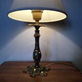 Pied de lampe bronze doré style baroque