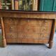 Commode 4 tiroirs style Empire en noyer blond, XIXème siècle