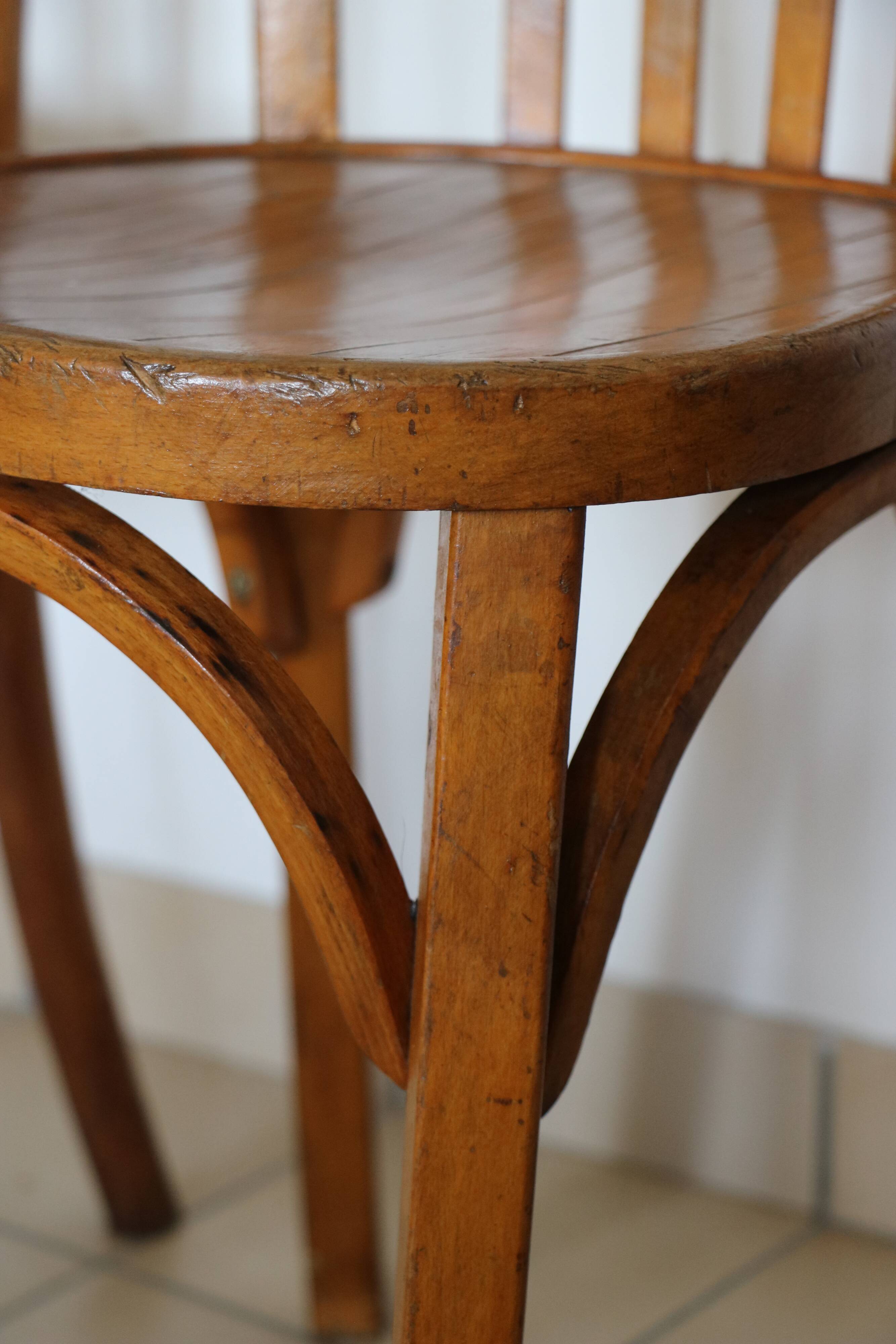 5 vintage bistro chairs