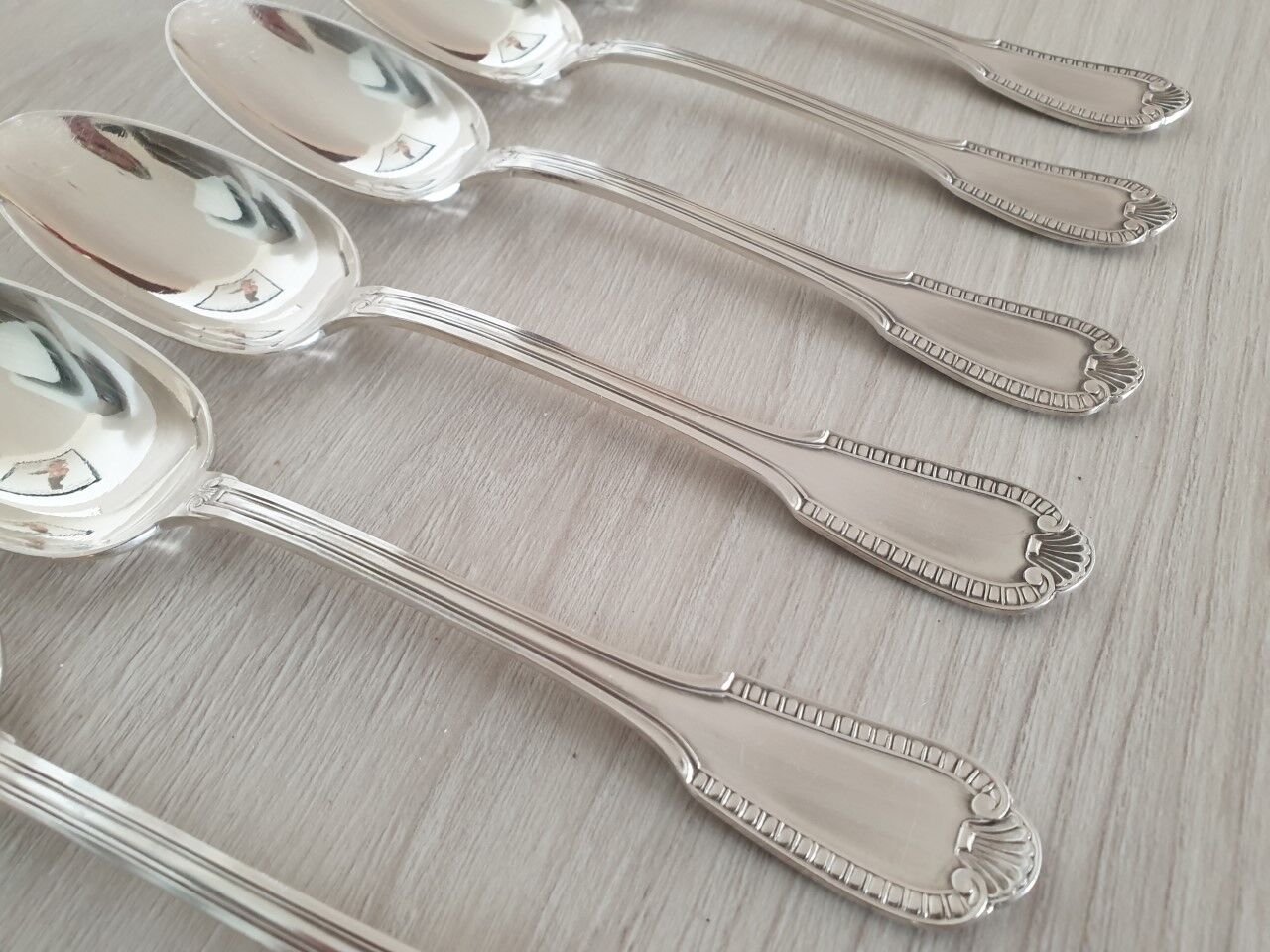 Set of 6 large old boulenger spoons