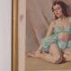 Original French oil on canvas – “Woman Portrait” by Philippe de Rougemont – vintage & framed – 72.5 × 64 cm (28.5" × 25.2")
