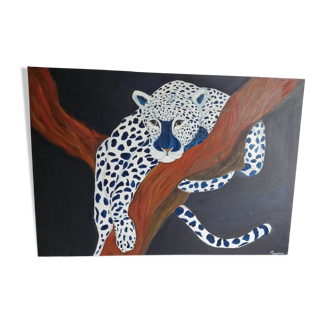 White panther painting