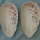Set de 2 raviers en porcelaine décor violettes
