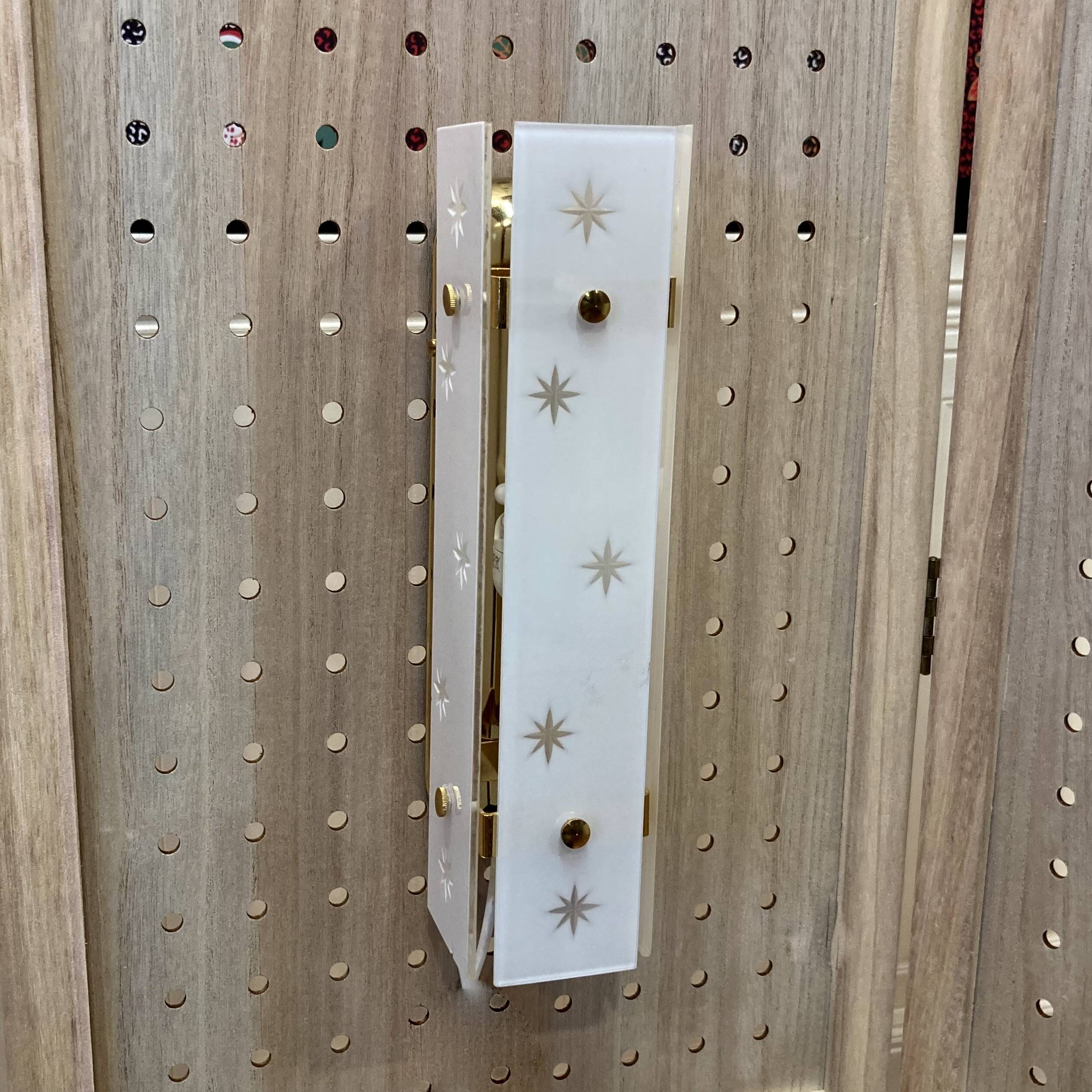 Pair of glass wall lights Scandinavian design 1960.