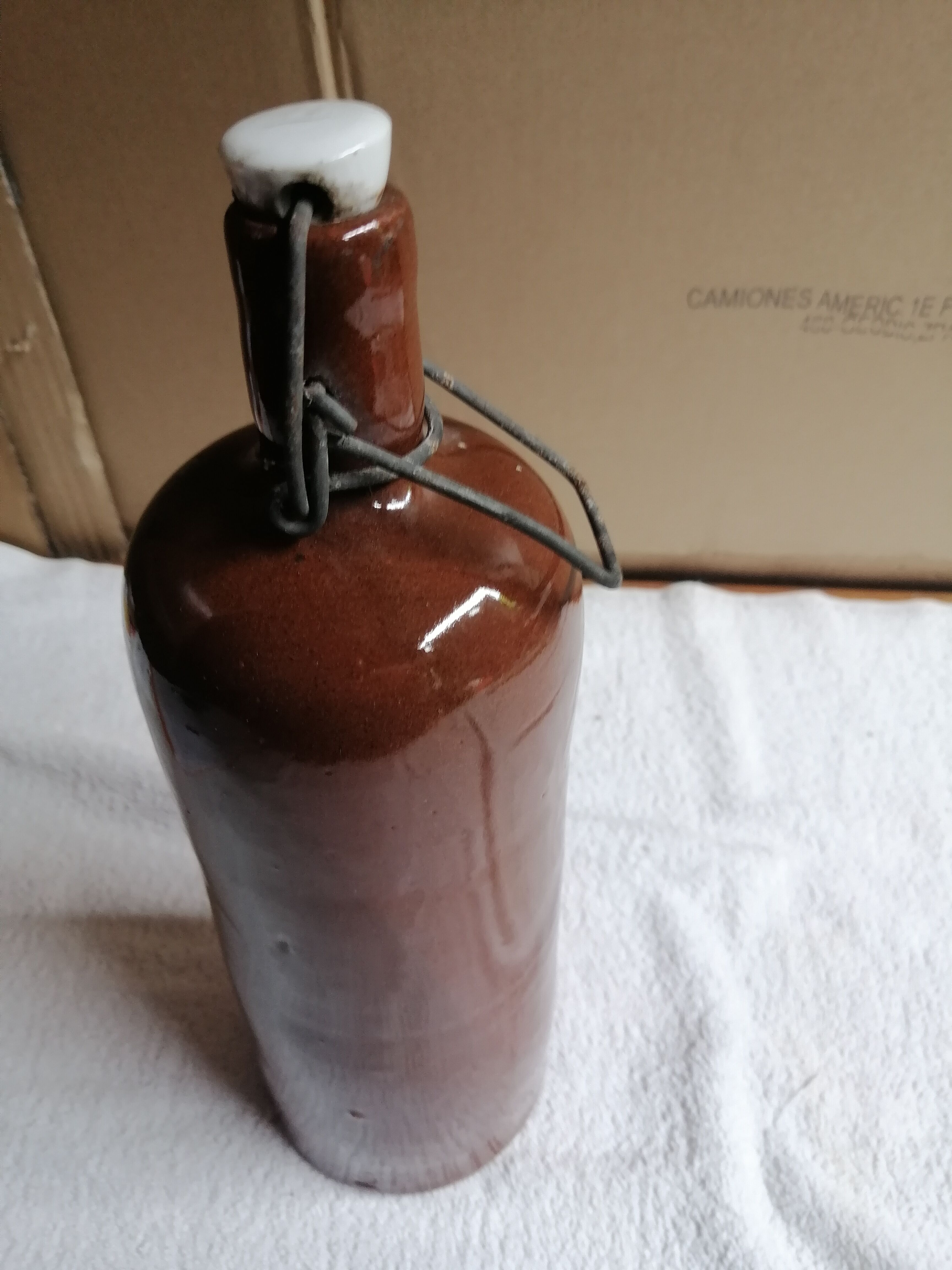Vintage brown gres bottle