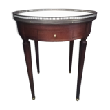 Louis XVI style hot water bottle table in mahogany and marble