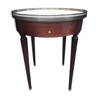 Louis XVI style hot water bottle table in mahogany and marble