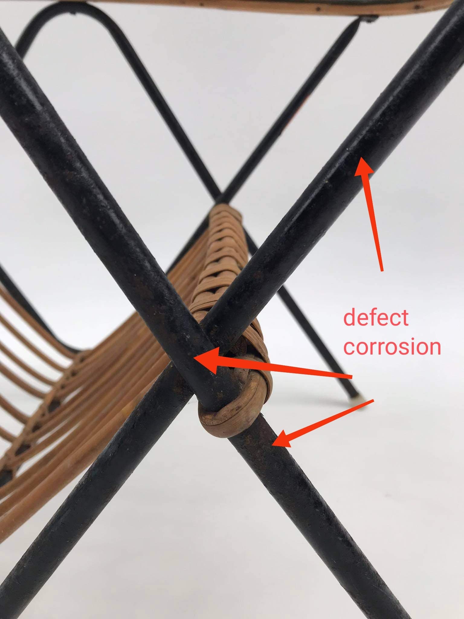 Coffee table with newspaper holder from the 60's