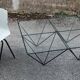 Metal and glass coffee table, 1980