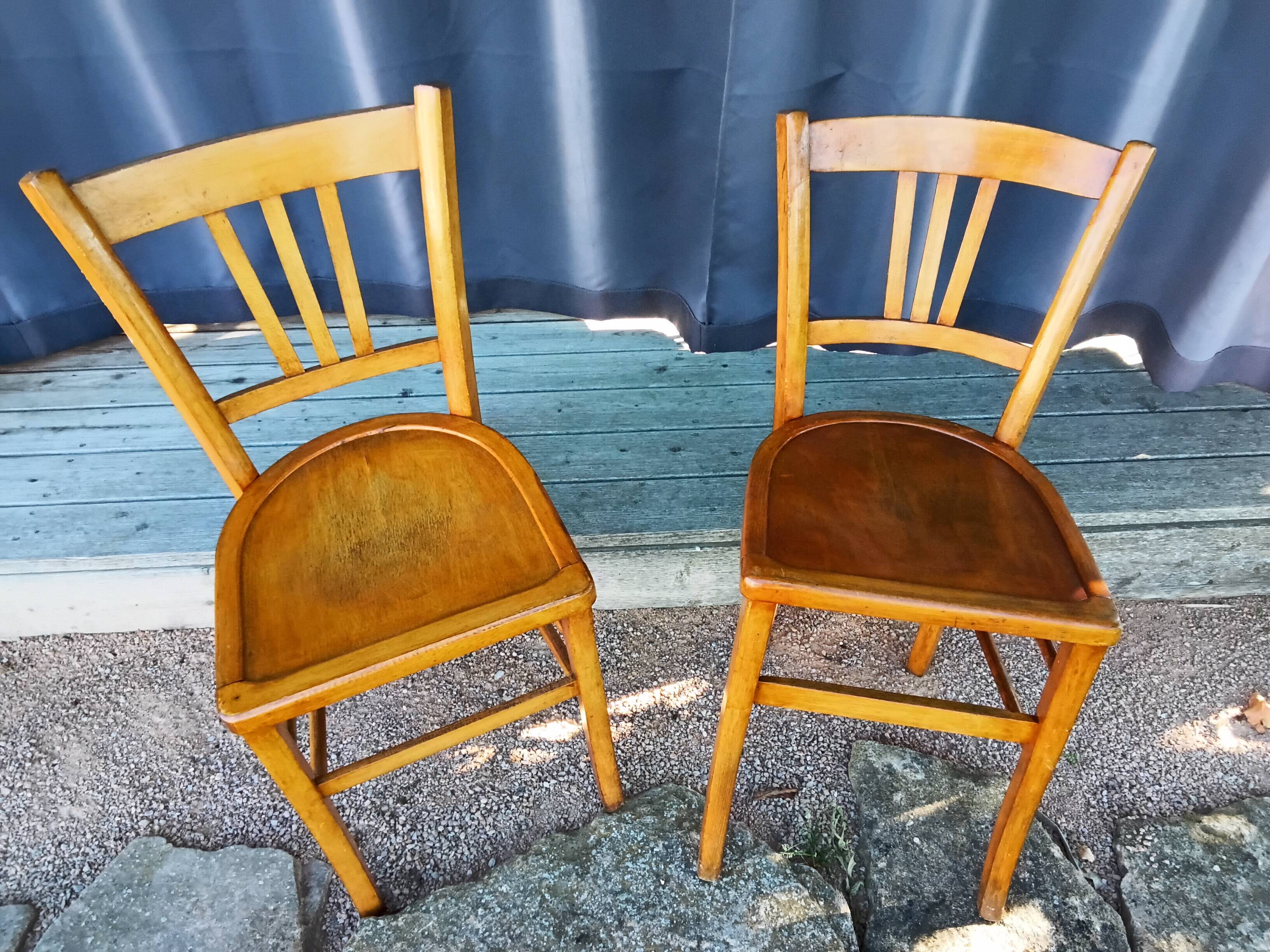 Duo of bistro chairs