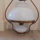 Lots of 1950s copper/ brass suspensions and wall lights with shades.