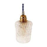 Chiseled glass hand lamp