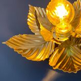 Vintage wall lamp golden leaves