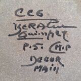 Large ceramic pot cover from Quimper Keraluc