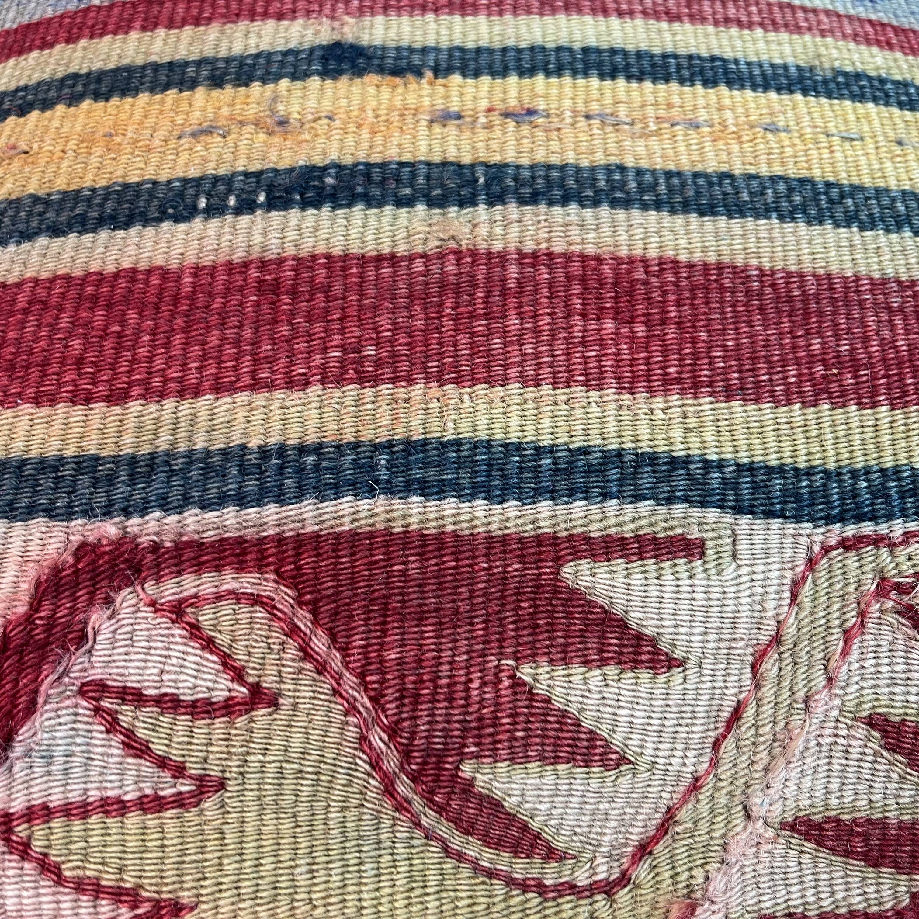 Vintage turkish kilim cushion cover , 40 x 40
