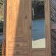 Antique Parisian wardrobe in solid raw oak: hanging space + shelves