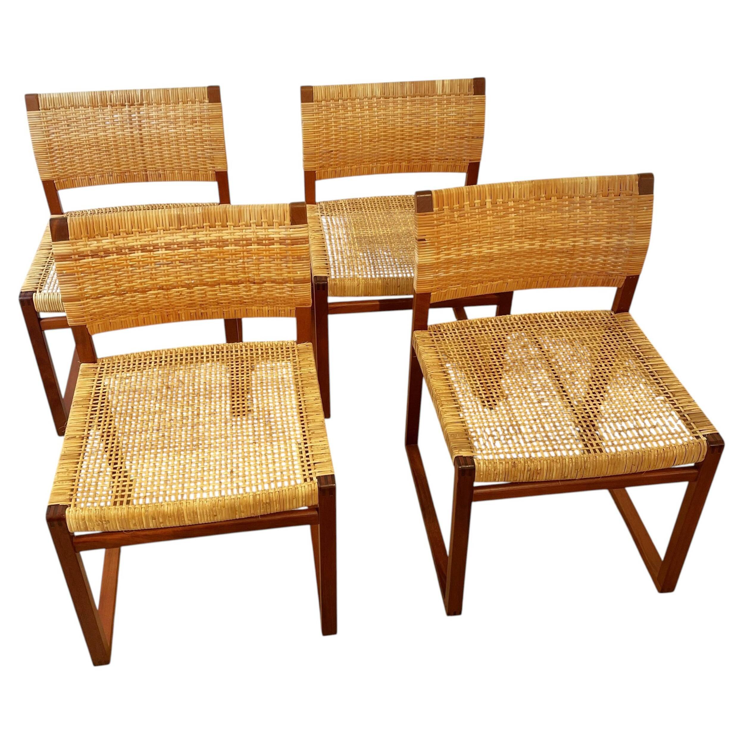 BM61 chairs in mahogany by Borge Mogensen
