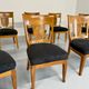 Set of 8 19th century Biedermeier art deco chairs in walnut with new upholstery