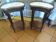 Pair of Antique Louis XVI Style Bean-Shaped Bedside Tables - Marble Top