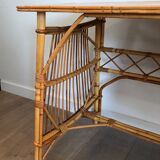 Rattan desk around 1970