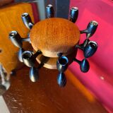 Digsmed teak and metal candle holder with 8 burners