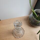 Small molded glass candlestick