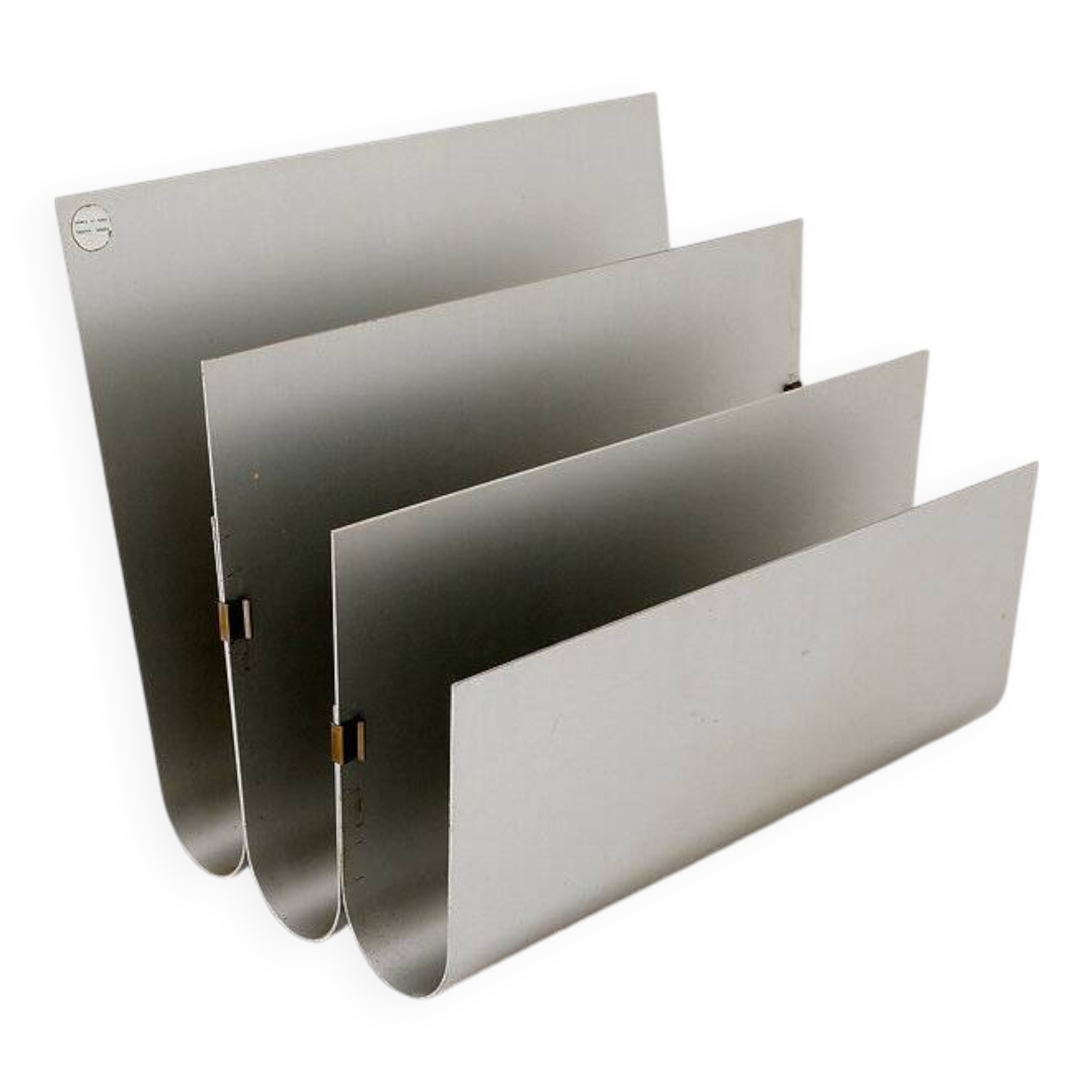 Aluminum Magazine Rack by Pierre Vandel for Espace Pierre Cardin, 1970s