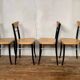 Série de 6 chaises bistrot vintage en bois courbé