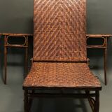 Old rattan armchair