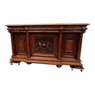 Solid walnut sideboard Henri II style, Renaissance