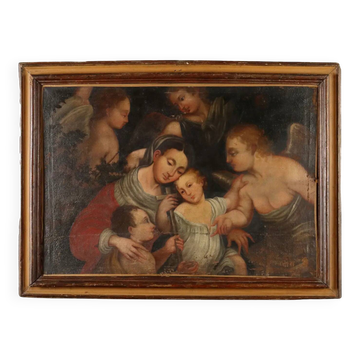 Religious subject, oil on canvas, Italy, 17th century