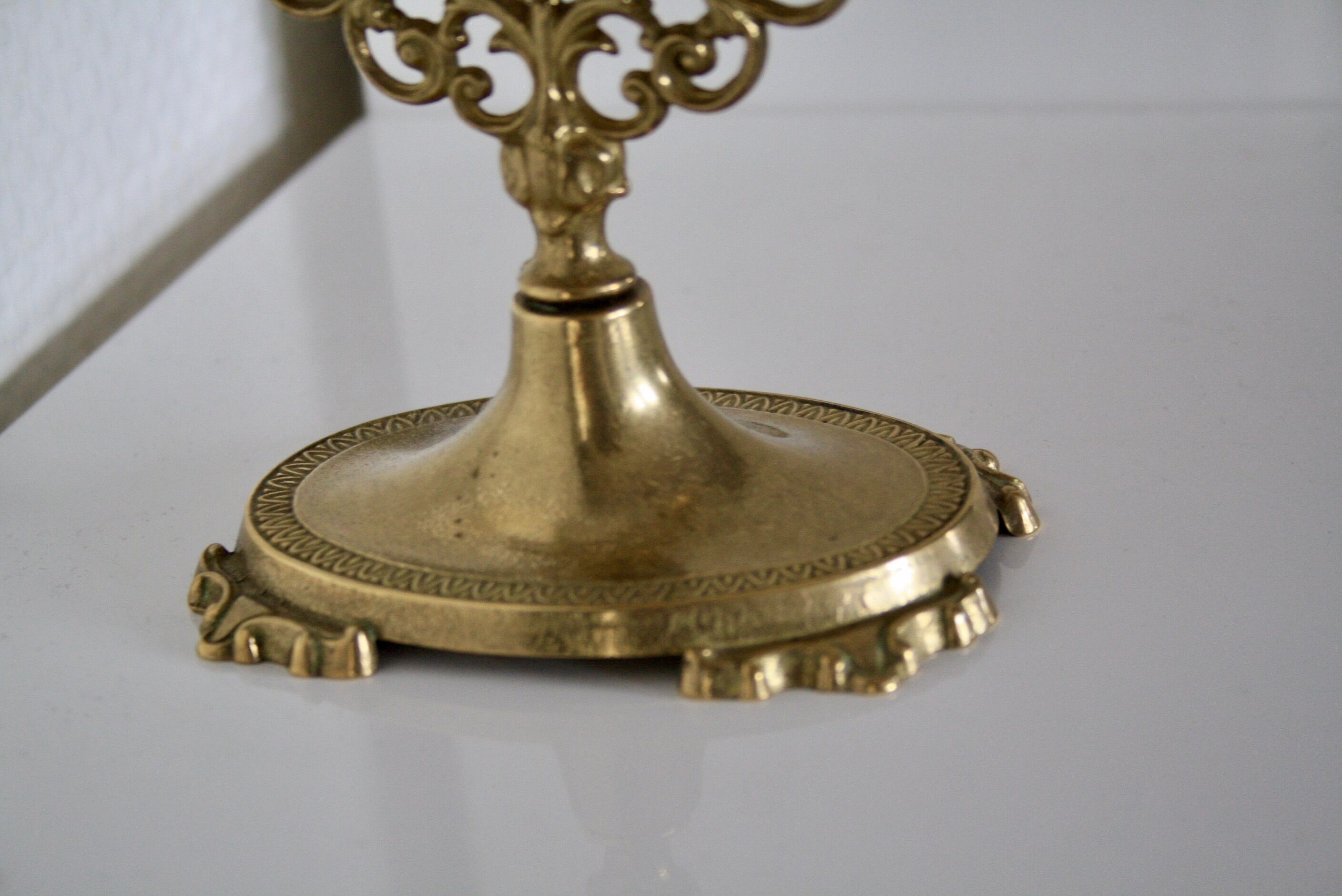 Miroir de table psyché laiton doré, 18x27cm