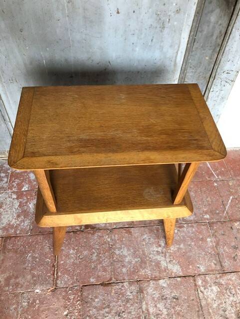 Vintage wooden nightstand, bedside table, sofa end table, decorative furniture