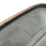 Mid Century Solid Abstract Brutalist Bronze front Door Handle with key hole