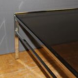 Chromium and smoked worm coffee table circa 1970