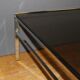 Table basse en chrome et vers fumé vers 1970