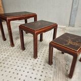Antique set of oriental style nesting tables