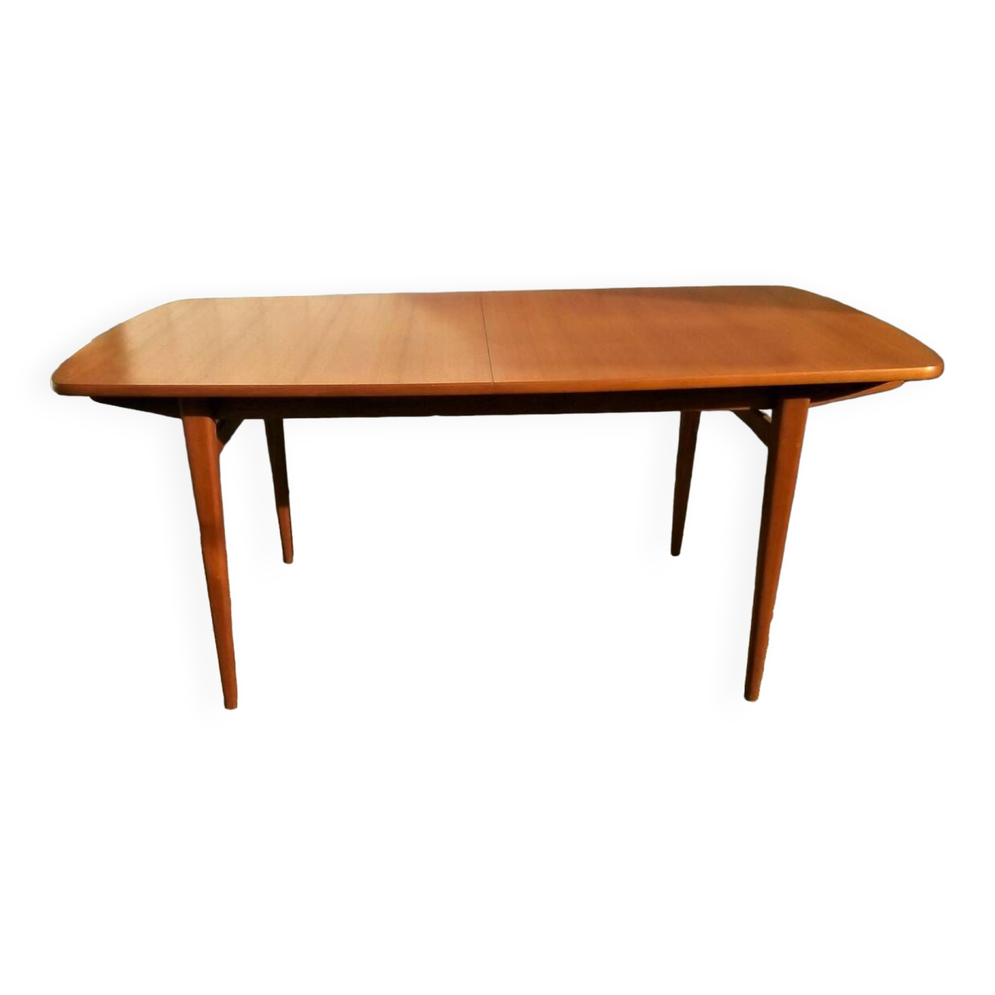 Danish Scandinavian teak dining table with extensions
