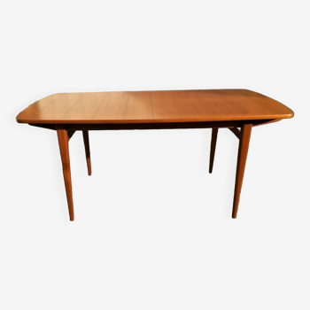 Danish Scandinavian teak dining table with extensions