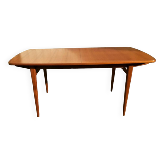 Danish Scandinavian teak dining table with extensions