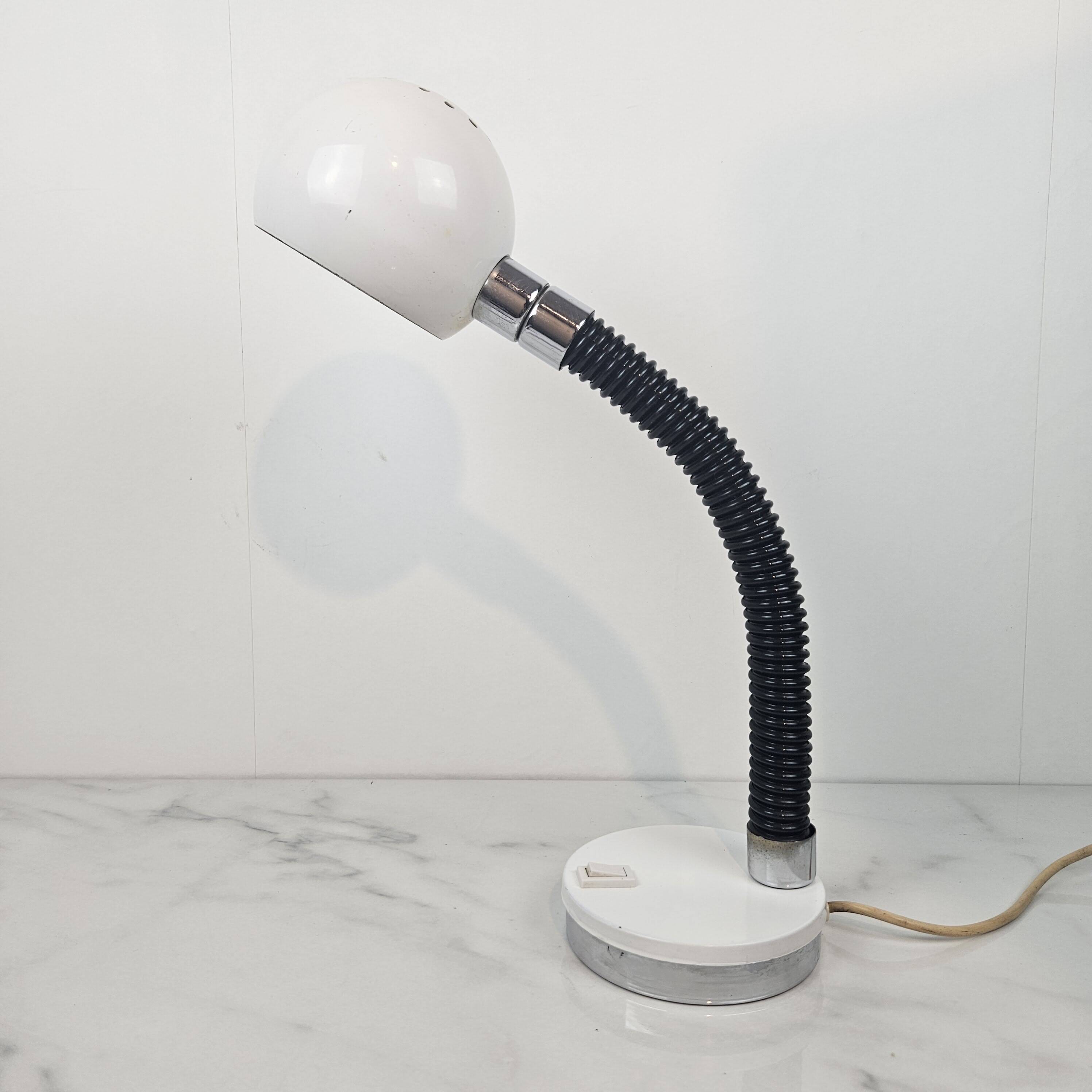 Space Age "Eyeball" Desk Lamp with Flexible Gooseneck, 1970's
