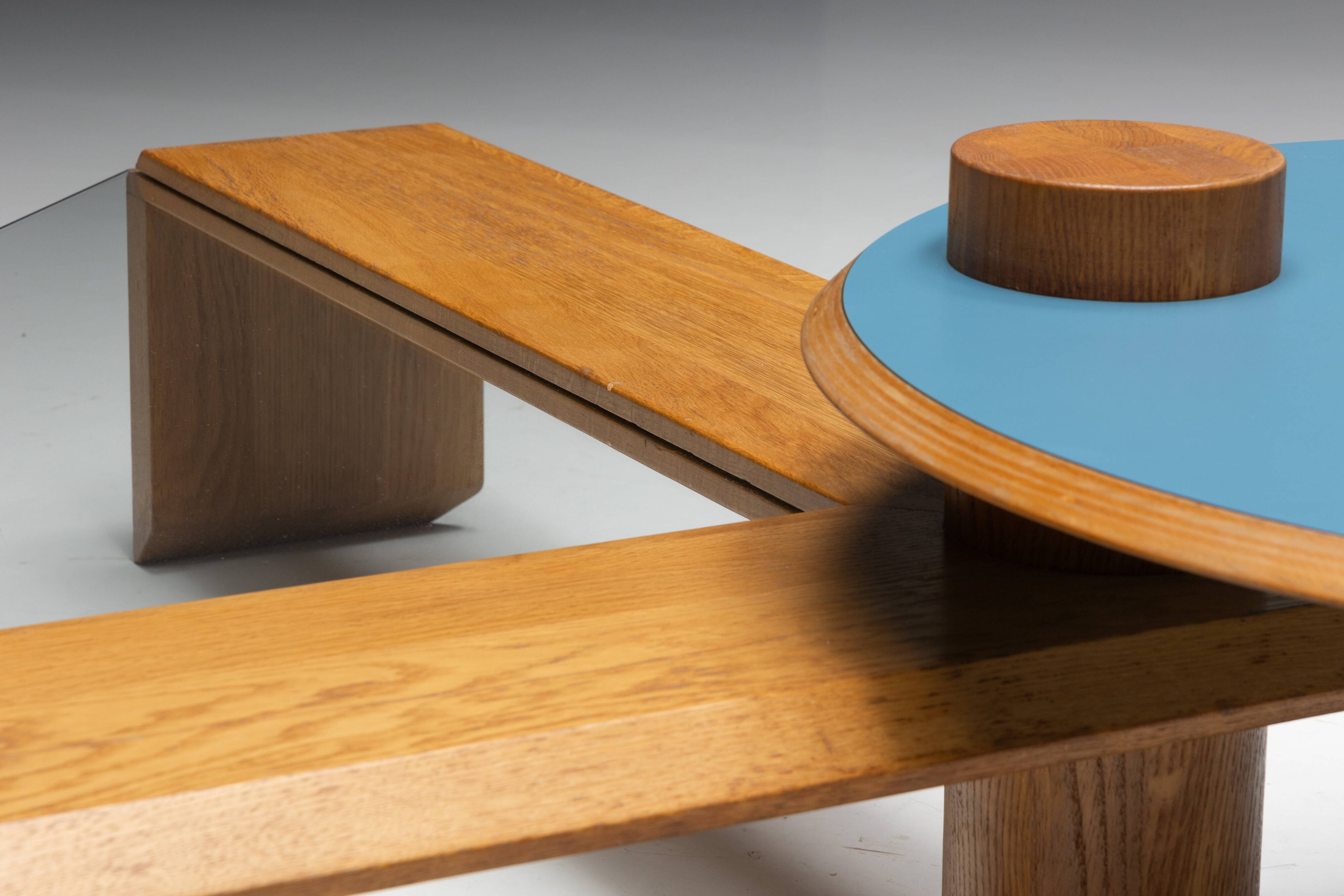 Memphis Geometric Coffee Table, Italy, 1980s