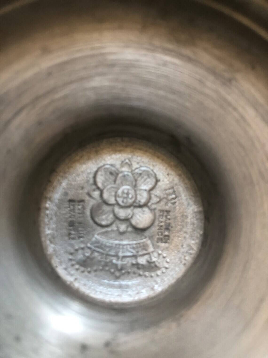 Cup, gothic medieval style pewter cup