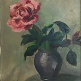 Old painting a rose