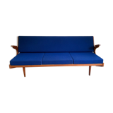 Foldning Sofa in Electric Blue Colour, 1960s, Czechoslovakia