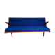 Foldning Sofa in Electric Blue Colour, 1960s, Czechoslovakia