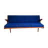 Foldning Sofa in Electric Blue Colour, 1960s, Czechoslovakia