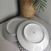 Assiettes plates porcelaine oxford